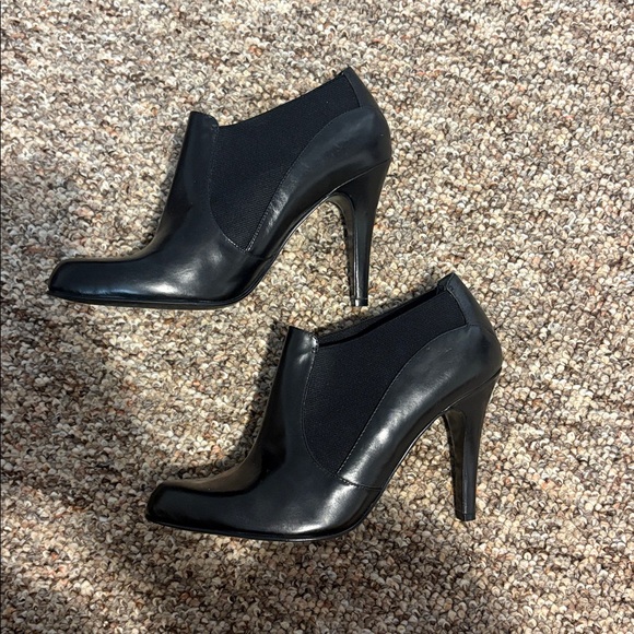 Black High Heel Ankle Boots - Picture 1 of 2